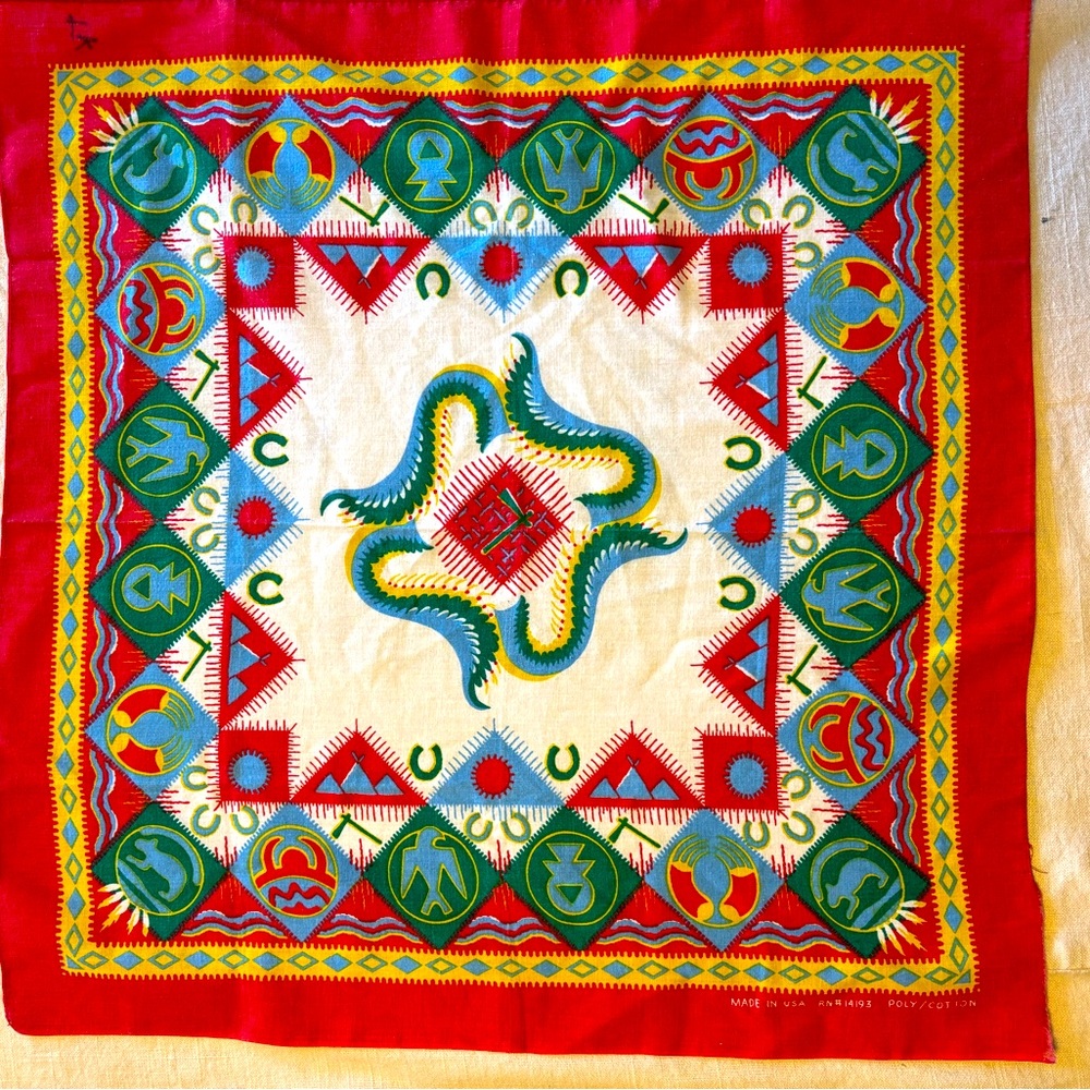 Vintage 70’s Native American Bandanna